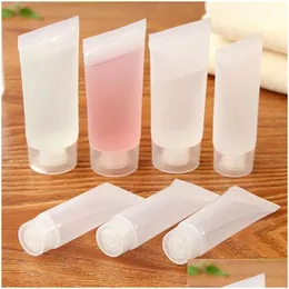 Packing Bottles Wholesale Clear Empty Refillable Plastic Squeeze Soft Tubes Bottle Cap Cosmetic Body Hand Lotion Shampoo 5Ml-100Ml Dro Dhacr