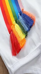 Bambino estivo per bambini Bambini arcobaleno vestiti arcobaleno per maniche corti da corpi da tuta colorate abiti da salto in tuta 4791311218966