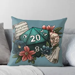 Pillow Bard Class D20 - Dados de jogos de mesa Throw Christmas Pillows S Cover