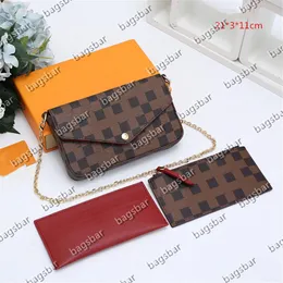 Lüks çanta Felicie Pochette Tasarımcı Zincirleri Çantalar Perakende Debriyaj Çapraz Koyu Çantalar Kadın Taşınabilir Flep Cüzdan M44813 61276 Çanta Louisevi Çıkış Çanta Zinciri