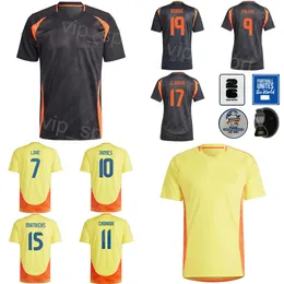 2024 Copa América Colômbia Soccer 2 Carlos Cuesta Jersey 9 Jhon Cordoba 3 Jhon Lucumi 21 Daniel Munoz 11 Jhon Arias James Rodriguez Kits de camisa de futebol sele
