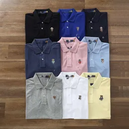 Ralp Laurens Polo Designer T-shirt RL Top de qualidade Luxo Moda Camiseta Polo Camisa de mangas curtas Pearl Cotton Summer Summer Classic Versátil Fashion Lapeel T-shirt