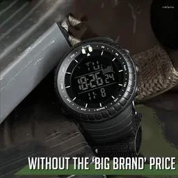 Armbanduhr Sanda Brand Männer Chronograph Sport Watch Mode Mann LED Digital wasserdicht