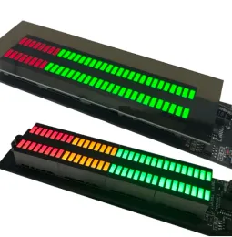 액세서리 DC 12V 24V 오디오 레벨 표시기 스테레오 음악 스펙트럼 LED 라이트 앰프 VU 미터 MP3 플레이어 라이트 분위기 램프