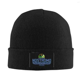 Berets USCSS Nostromo Bonnet Hats Street Kniting Hap dla kobiet mężczyzn jesienne zimowe ciepłe retro obce scifi film czapki czapki czapki