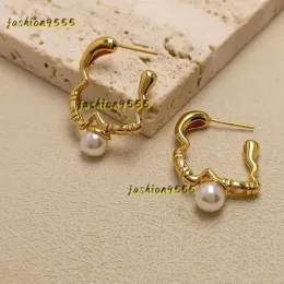 Kolczyki stadnin stadninowe proste perły geometryczne europejskie i amerykańskie srebrne igły luksusowe kolczyki na uszach