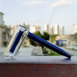 5 inç cam bong çekiçli nargile sigara içme boruları obbler portatif el borusu mavi