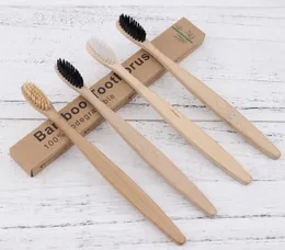 MOQ 20st Natural Pure Bamboo Toothborste Portable Soft Hair Tooth Brush Eco Friendly Brushes Oral Cleaning Care Tools5926749