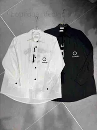 Женские блузкие рубашки Дизайнер Новый Черный белый поворот воротнич