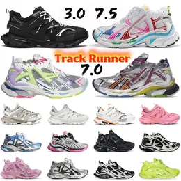 Track Runner 7 7.5 3 Erkek Tasarımcı Ayakkabı Kadınlar Fuşya Pembe Çok Boyu Graffiti Beyaz Tüm Siyah Bej Turuncu Yeşil Kadınlar Erkekler Büyük Boy Sabahları Dhgate Trainers