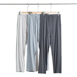 メンズスリープウェアReable Fiber Soft Knit Sleep Lounge Pant Solid Color Pajama Pants Men Elastic Wistband Courfition Home Wear Long