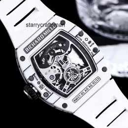 Mężczyźni Watch RM57-01 Watch RM57 Superclone w pełni mechaniczny aktywny biznes turbillon wypoczynek automatyczna ceramika