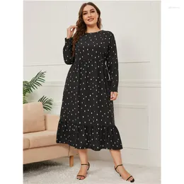 Casual Dresses Autumn Winter Fat Women L-4XL Plus Size Ladies Skirt