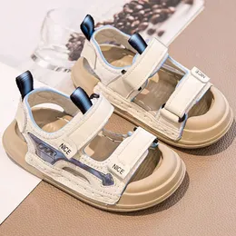 Summer Sport Sandals For Children 2024 Trend Fashion Boys Girls Antislippery Softsoled Beach Shoes Kids 240410