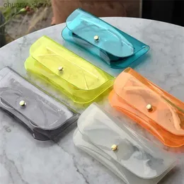 Sunglasses Cases Transparent Laser Sun Glasses Soft Case Glass Spectacle Cosmetic Protection Sunglasses Box For Travel Eyewear Accessories Bags Y240416
