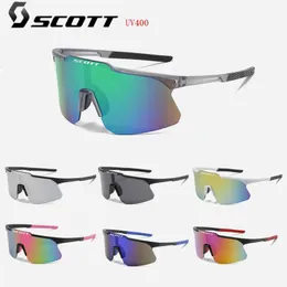 Scott Mens e Womens Outdoor Sports Uv400Cicling Driving Ollari da sole da viaggio possono essere dotati di occhiali Box di stoffa 240416