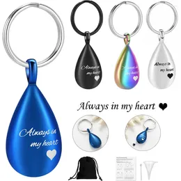 Schlüsselanhänger Cremation Anhänger Urnen Schlüsselring kleine Urnen für menschliche/Haustierasche Halter Tränendrop Edelstahl Keepa Keychain