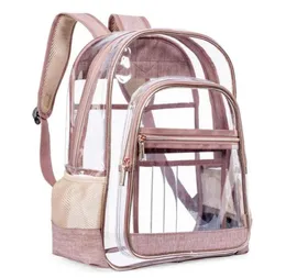 Модная прозрачная прозрачная рюкзак женщин ПВХ смотрит на водонепроницаемые рюкзак школьной книжный пакет пакет мочилас BL11760239