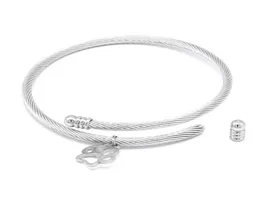 Aiovlo Nytt rostfritt stål justerbar DIY -charmarmband Bangle Accessories Fina armbandsmycken för att göra kvinnor gåva Q07192261830