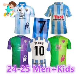 24 25 Camiseta Malaga CF Soccer Jersey 120 Aniversario Kids Kit Remake Retro 24/25 Home Away Football Shirts Men Bustinza M. Juande Ramon Febas Alex Gallar Sol Munoz8899