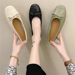 Scarpe casual bkqu 2024 TOE TOE Women Moccasins Spring Summer Candy Color Color Espadrille Tusone Flat Ballet Flats