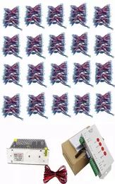 1000pcs ws2811 ic led módulos de pixels conjunto dc 5v 12mm IP68 RGB Diflue endereçável T1000S Adaptador de potência do controlador8310788