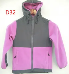 Kinder Fleece Jackets Kinder Hoodies Coats Outdoor Winter Ski Down Girls Mäntel Windprofessionelle Softshell Jacken Schichten Outdoor Jungen Ski Gesichtsmantel 2-11Year