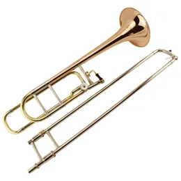 Margewate Flat B/F BB Tenor Variabel Tone Trombone Instrument Professional F Trigger Vintage Fosfor Bronze Musikinstrument Fashion Brass Bell Mouth Tube