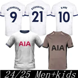 23 24 25 Son Maddison Soccer Jersey 2024 2025 Richarlison Football Shirt Perisic Lenglet Romero Kulusevski Bentancur Richarlison Kane vicario spelare män barn