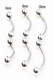 Eyebrpw jewelry E11 100pcs stainless steel ball banana eyebrow ring body jewelry9856008