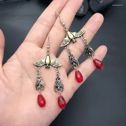 Dangle Earrings Dark Gothic Bat Drop for Women Wizard Vampires Cosplay Halloween arring Punk Goth Vintage Jewelry Associory