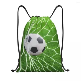 Shopping Bags Custom Soccer Goal Drawstring Bag For Yoga Backpacks Men Women Football Sport Sports Gym Sackpack