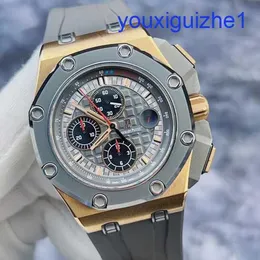 Fancy AP Forist Watch Royal Oak Offshore 26568om Schumacher Limited Edition Ceramic сплав Кольцо 18K Розовое золото.