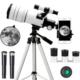 Outdoor Stargazing Telescope Professional 70 mm großer Apertur astronomische Teleskope für Erwachsene Kinder tragbare Weltraumbeobachtung 240408