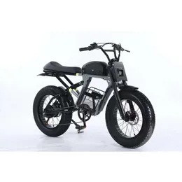 スーパーファットタイヤ73ハイブリッド500W 750W 1000W 25AHレトロ電動自転車高速配達eバイク