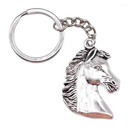 Keychains 1pcs Horse Keychain For Car Keys Accesories Charms Jewelry Making Supplies Ring Size 28mm