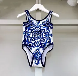 2024 Summer Girls Swimsuit قطعة واحدة