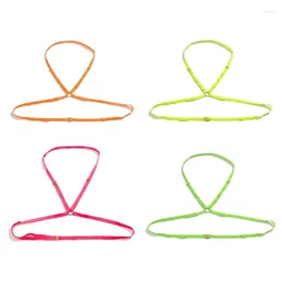 Cintos Sexy Girls Bandagem colorida Elastic Iridescente Correia Correia Correia Correia