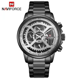 Naviforce Mens Sports Watchs Men Top Brand Brand Luxury Acciaio Fulz Quarzo Automatico Clock Male Army Army Waterproof Watch311e