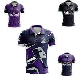 202 Melbourne Storm Home and Away Mens Training Rugby Jersey High Quality Multiple Styles Polo Shirt FW24