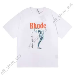 24SS Rhude Shirts High Quality Tess Designer Rhude Shirts For Men Casual Fashion Rhude Shirt and Shorts Sleeve Europe America Men Women Round Neck Tshirts S-XXL 501