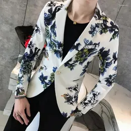 Abiti da uomo 2024 giacche per tute di alta qualità/maschio Slimt Printing Fashion Coat coave/uomo per il tempo libero business blazer primaverili