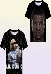 Men039s Tshirts Raper Lil Durk 3D Printed T Shirt Men Men Kobiety Summer Casual Hip Hop Fashion Street Tshirt Tshirt Tee T9697600