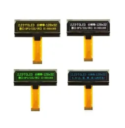 Acessórios 2,23 polegadas OLED Módulo de exibição LCD SSD1305 Drive IC 24 pinos 12832 LCD Screen Board 128x32 SPI Interface White Green Yellow Blue amarelo