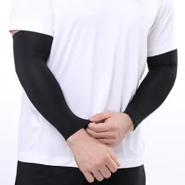 2024 Men Breathable Quick Dry Sun UV Protection Running Arm Sleeves Basketball Elbow Pad Fitness Armguards Sports Cycling Arm Warmers Sure,