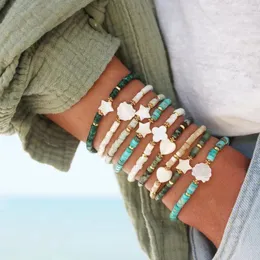 Braccialetti Link Ccgood Shell Star Heart Bracciale surf estivo per donne in pietra naturale Minimalista Boho Gioielli Pulseras