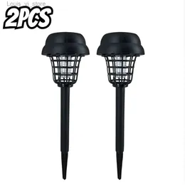 Mosquito zabójcze lampy 2PCS UV LED Waterproof Lampa komaru Outdoor Solar Mosquito Lamp Garden Lawn Eliminator Eliminator YQ240417