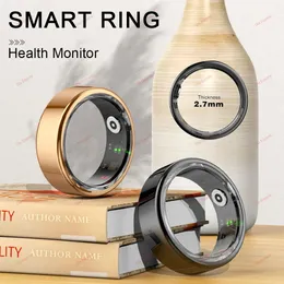 R02 Smart Ring Military Grade Steel Shell Health Monitoring IP68 3Atm Waterproof Multi-Sport lägen Smart Rings for Men 240327
