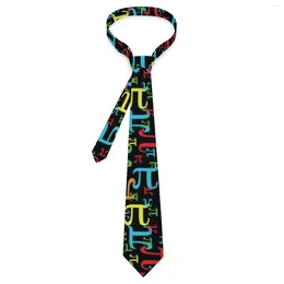 Papillini colorati cravatta matematica al neon pezzi di pi -indossa quotidianamente collo unisex unisex per adulti retrò cralltie accessori di qualità collare di design