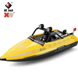 سيارات Diecast Model New WL917 RC BOAT 2.4G RC RC HIVE Speed ​​Racing Boat Model Model Electric Radio Radio Home Higdts Teedboat Toys for Boys J240417